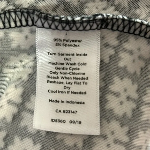 Talbots Plus Woman's Top Shirt Blouse 3/4 Sleeves Split Hem Black White Sz 2X - Picture 7 of 7